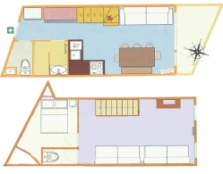 Plan interactif de l'appartement en location à Val Thorens